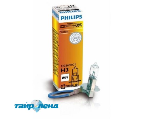 Лампа галогенная Philips H3 Vision, 3200K, 1шт/картон 12336PRC1