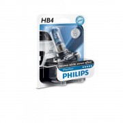 Лампа галогенная Philips HB4 WhiteVision +60%, 3700K, 1шт/блистер 9006WHVB1