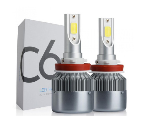 Лампы светодиодные C6 H11 12-24V COB (2шт)