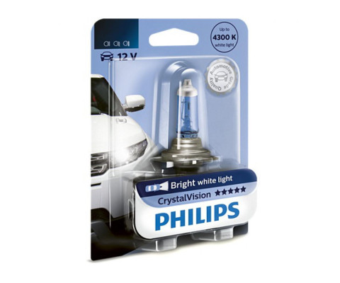 Лампа галогенная PHILIPS 9005 CVB1 HB3 65W 12V P20d CrystalVision 9005CVB1