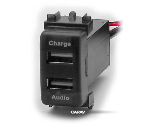 Разъем USB в штатную заглушку Carav 17-106 Nissan / 2 порта: аудио + зарядное устройство Разъем USB в штатную заглушку Carav 17-106 Nissan / 2 порта: аудио + зарядное устройство
