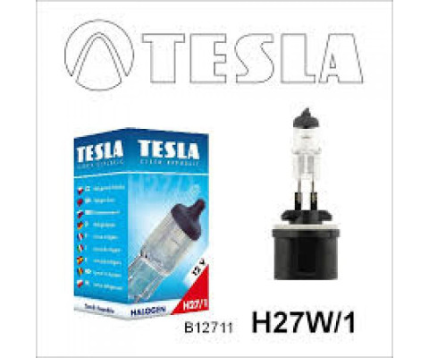 Лампа галогенная Tesla H27W/1 (PG13) 12V, 27W B12711 Лампа галогенная Tesla H27W/1 (PG13) 12V, 27W B12711