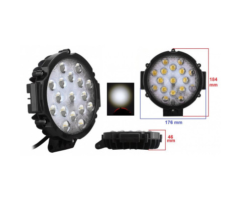 Светодиодная фара AllLight 51W-Black 9-30V spot 17 chip OSRAM