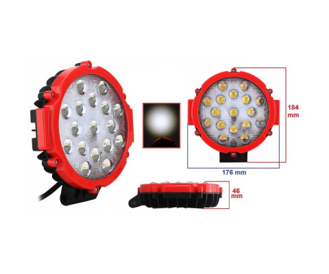 Светодиодная фара AllLight 51W-Red 9-30V spot 17 chip OSRAM