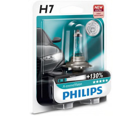 Лампа галогенная Philips H7 X-treme VISION +130%, 3700K, 1шт/блистер 12972XV+B1 Лампа галогенная Philips H7 X-treme VISION +130%, 3700K, 1шт/блистер 12972XV+B1