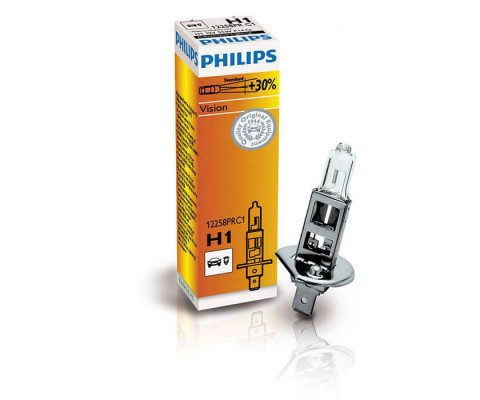 Лампа галогенная Philips H1 Vision, 3200K, 1шт/картон 12258PRC1 Лампа галогенная Philips H1 Vision, 3200K, 1шт/картон 12258PRC1