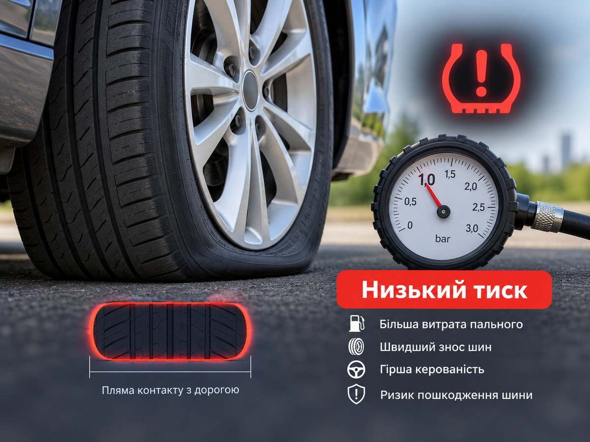 Тиск у шинах: яким має бути і як впливає на зношування та витрату пального