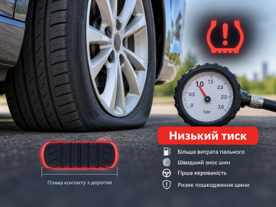 Тиск у шинах: яким має бути і як впливає на зношування та витрату пального