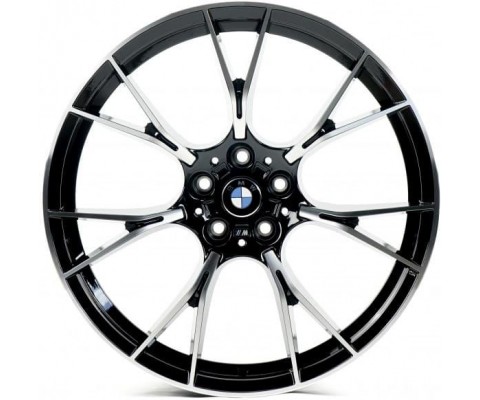 Replica BMW (B3217) 8.5x18 5x112 ET30 DIA66.6 (black machined face)