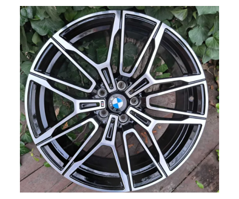 Replica BMW (B3079) 9x19 5x120 ET35 DIA72.6 (black machined face)