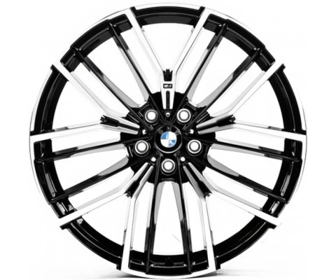Replica BMW (B3289) 9.5x20 5x112 ET35 DIA66.6 (black machined face)