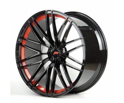 Replica Audi (A92928) 8.5x21 5x112 ET30 DIA66.6 (gloss black inside red)