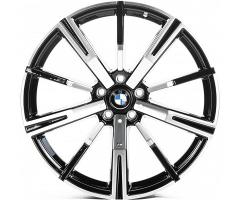 Replica BMW (B651) 9.5x20 5x112 ET40 DIA66.6 (gloss black machined face)