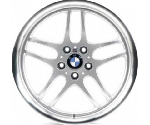 Replica BMW (B141) 8x17 5x120 ET18 DIA74.1 (silver lip polished)