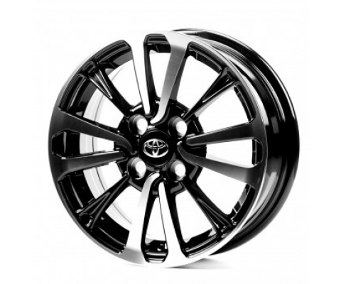 Replica Toyota (TY0360) 5.5x14 4x100 ET40 DIA54.1 (black machined face)