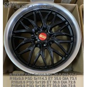 Cast Wheels CW004 8x18 5x120 ET30 DIA72.6 (matt black lip polished)
