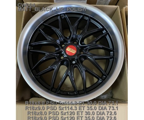 Cast Wheels CW004 8x18 5x120 ET30 DIA72.6 (matt black lip polished)