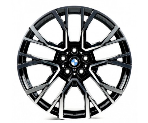 Replica BMW (B021-45) 9.5x21 5x120 ET37 DIA74.1 (black machined face)