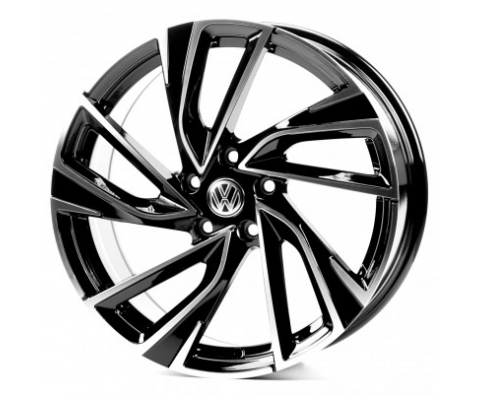 Replica Volkswagen (VV5481) 8x19 5x112 ET42 DIA57.1 (black machined face)
