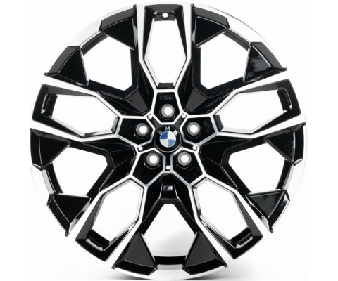 Replica BMW (B21295) 9.5x21 5x112 ET36 DIA66.6 (gloss black machined face)