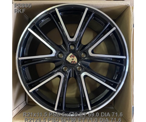 Replica Porsche (PR885) 9.5x21 5x130 ET71 DIA71.6 (BKF)