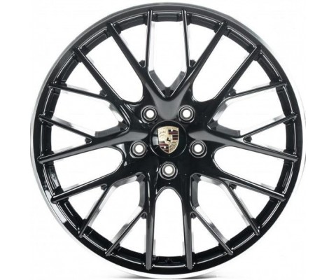 Replica Porsche (PR03) 9.5x21 5x130 ET71 DIA71.6 (gloss black machined lip)