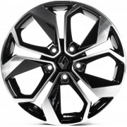 Replica Renault (RN861) 7x17 5x114.3 ET45 DIA66.1 (gloss black machined face)