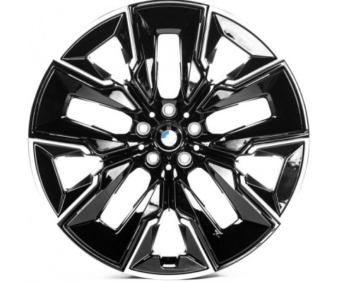 Replica BMW (B3447) 9x21 5x112 ET24 DIA66.6 (black machined face)