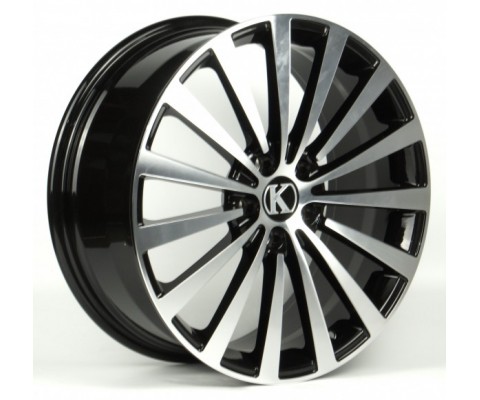 WS Forged WS1449 8x19 5x112 ET52 DIA66.6 (gloss black machined face)