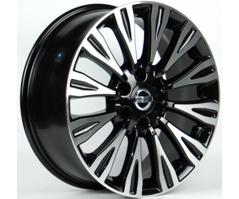 Replica Nissan (NS2048) 8x20 6x139.7 ET35 DIA77.8 (black machined face)