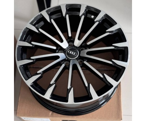Replica Audi (A0351) 8x18 5x112 ET40 DIA66.6 (gloss black machined face)