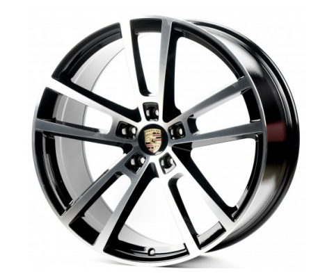 Replica Porsche (PR3081) 10x22 5x130 ET48 DIA71.6 (black machined face)
