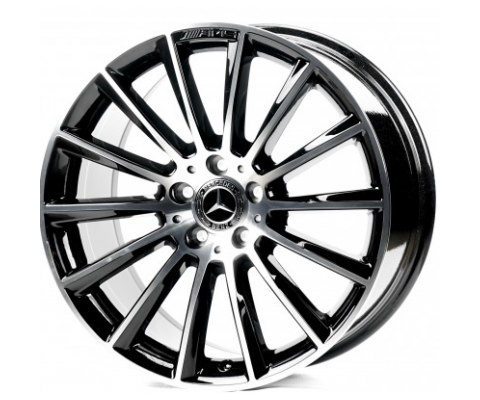 Replica Mercedes (MR021-039) 9.5x19 5x112 ET48 DIA66.6 (black machined face)