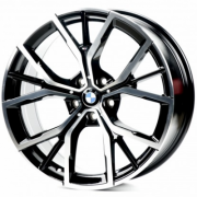 Replica BMW (B3010) 8x19 5x112 ET30 DIA66.6 (black machined face)