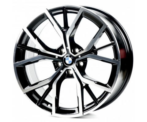 Replica BMW (B3010) 8x19 5x112 ET30 DIA66.6 (black machined face)