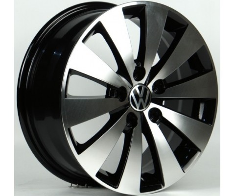 Replica Volksvagen (VV015) 6.5x16 5x112 ET50 DIA57.1 (black machined face)