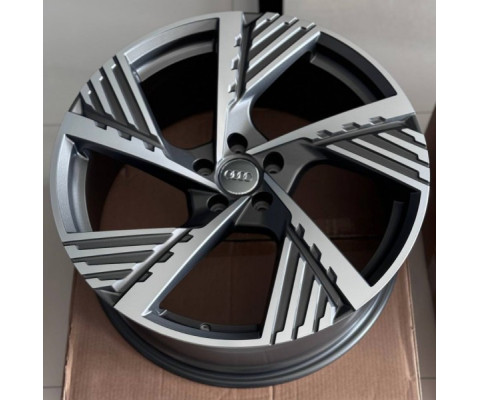 Replica Audi (A5639) 9.5x22 5x112 ET36 DIA66.6 (gloss grey machined face)