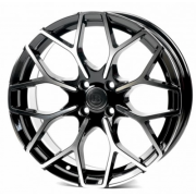 Replica Smart (SM1449) 5.5x16 4x100 ET30 DIA60.1 (gloss black machined face)