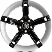 Replica Porsche (PR350) 9.5x21 5x130 ET60 DIA71.6 (black white flange)