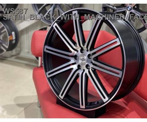 WS Forged WS587 9x22 5x108 ET45 DIA63.4 (satin black machined face)
