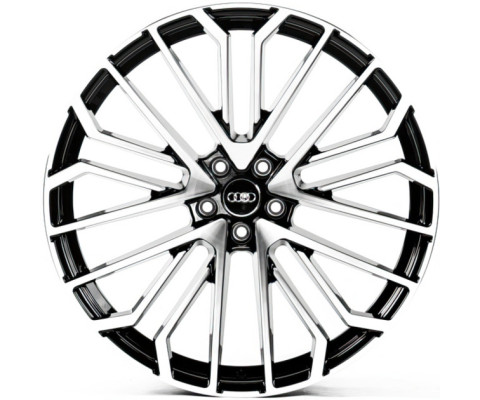 Replica Audi (A3386) 10x23 5x112 ET20 DIA66.6 (black machined face)