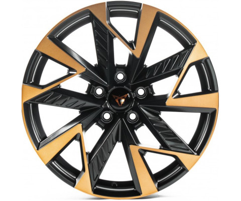 Replica Cupra (CUP0443) 8x18 5x112 ET42 DIA57.1 (matt black machined spokes bronze coating)