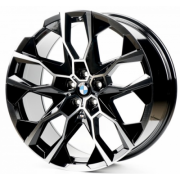 Replica BMW (B5592) 9.5x22 5x112 ET32 DIA66.6 (gloss black machined face)