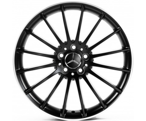 Replica Mercedes (MR563) 8x19 5x112 ET32 DIA66.6 (satin black lip polished)