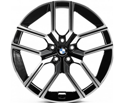 Replica BMW (B916) 8.5x20 5x112 ET25 DIA66.6 (gloss black machined face)
