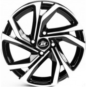 Replica Hyundai (HND1645) 6.5x15 4x100 ET38 DIA54.1 (gloss black machined face)