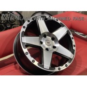 WS Forged WS1286 8x20 5x139.7 ET19.1 DIA77.8 (satin black machined face)