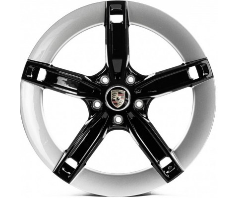 Replica Porsche (PR350) 9.5x21 5x130 ET60 DIA71.6 (black silver flange)
