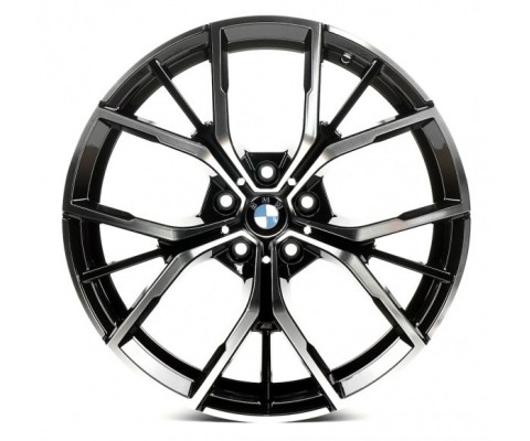 Replica BMW (B1667) 9x19 5x120 ET35 DIA72.6 (gloss black machined face)