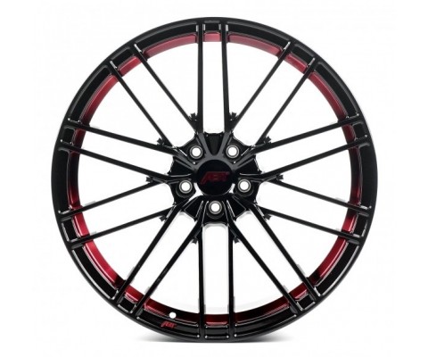 Replica Audi (A230475) 10x22 5x112 ET15 DIA66.6 (gloss black inside red)